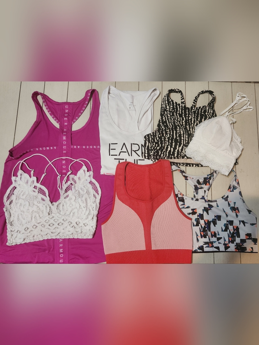 Athletic Tops, Bra, Lot, Nike, Under Armor, Free People And More